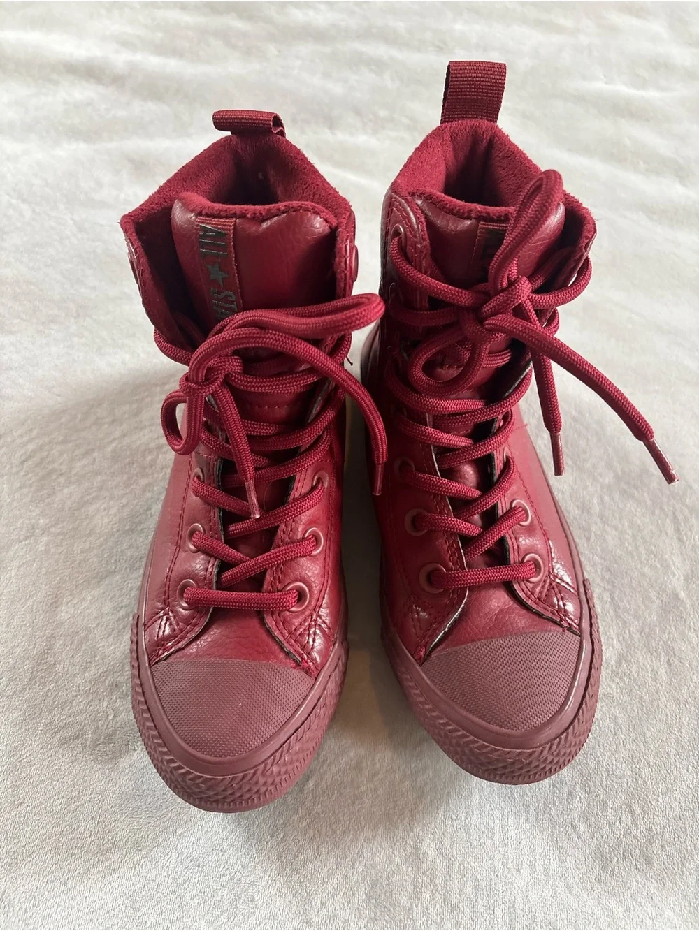 Converse Chuck Taylor All Star Berkshire Boot Hi Top Burgundy Junior Size 1